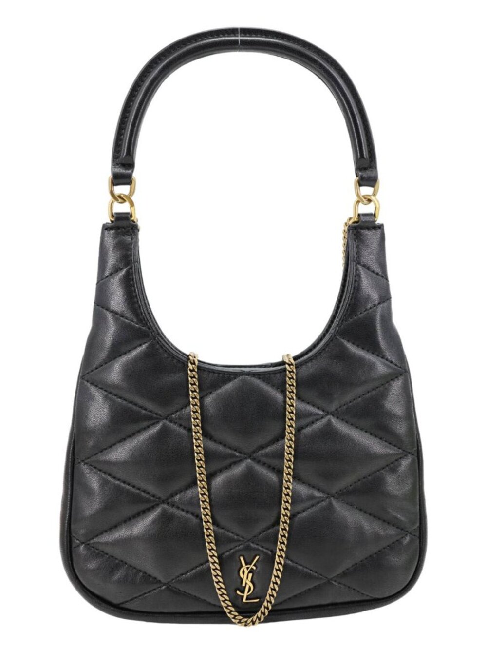 Yves Saint Laurent  Sade Mini Quilted Leather Hobo Bag Black